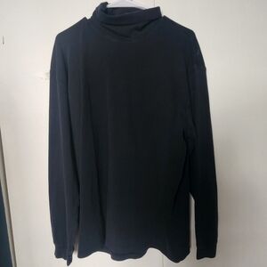 LL Bean Vintage Mens Black Turtleneck XL Cotton Outdoor Hiking Gorpcore